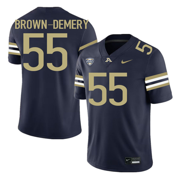 Jaiden Brown-Demery Akron Zips Jersey,University Of Akron #55 Jaiden Brown-Demery Jersey Youth-Navy